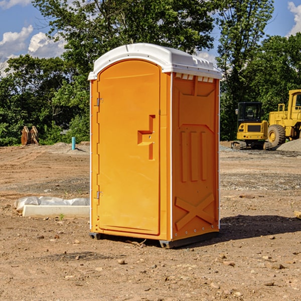 how often are the portable restrooms cleaned and serviced during a rental period in Stonefort